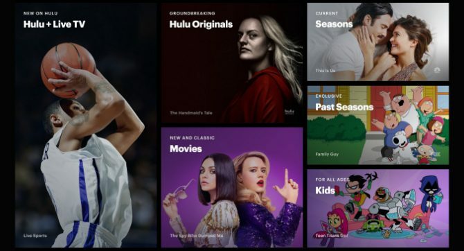 Forskellige indhold fra Hulu