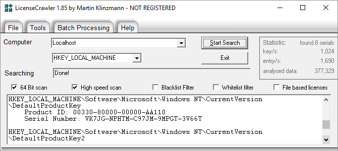 3 måder at gendanne serienumre i Windows LicenseCrawler 670x300