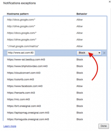 Sådan blokeres meddelelser pr. Websted og per app i Chrome ChromeNotifikationer 421x500