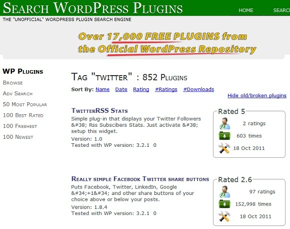 finde Wordpress-plugins