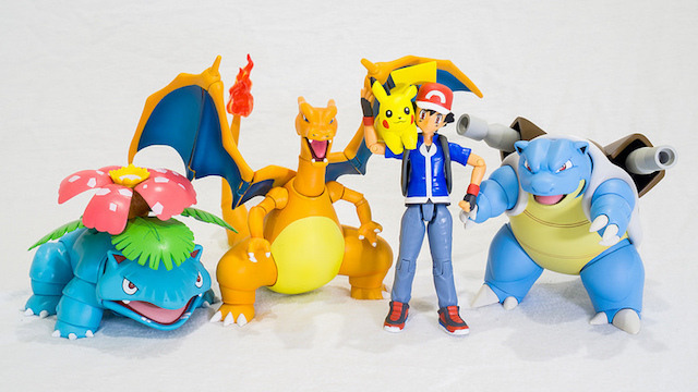 Pokemon Samlerbare figurer Venusaur Charizard Pikachu Ash Blastoise