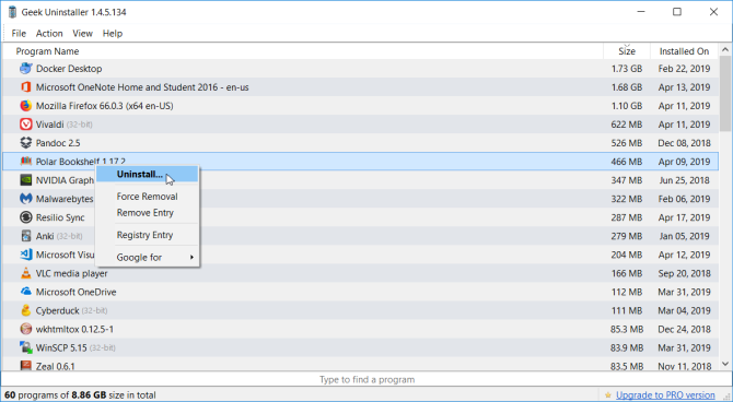geek uninstaller app