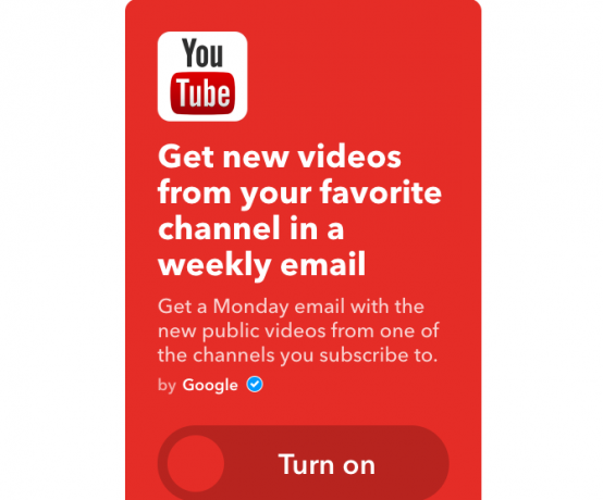 youtube ifttt nye kanalvideoer til ugentlig e-mail