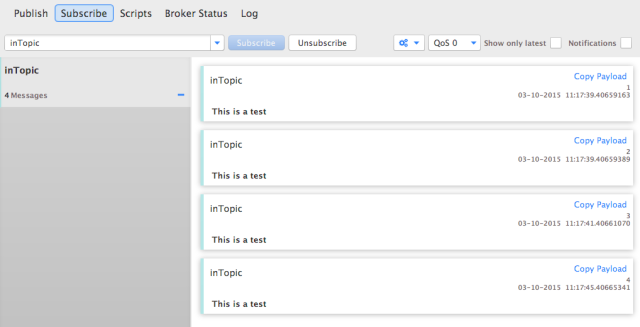 inTopic MQTT-test