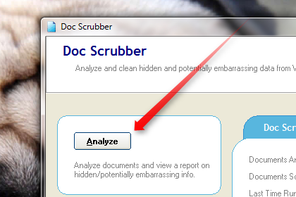 Sådan renses metadata fra Word-dokumenter [Windows] docscrubber-analyse