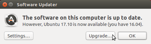 Meddelelse om, at Ubuntu 17.10 er tilgængelig