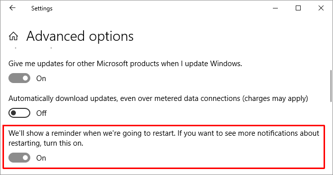 Windows 10 Avancerede indstillinger for Windows Update