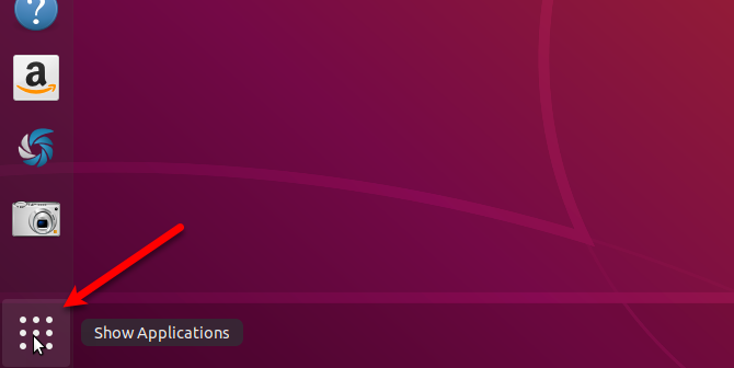 Klik på Vis applikation i Ubuntu