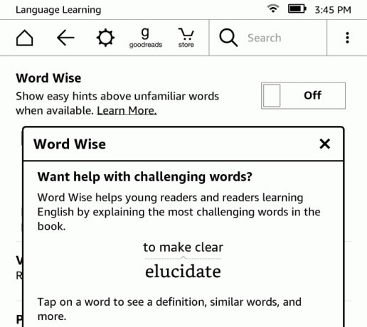 Sådan konfigureres og bruger du din Kindle Paperwhite 32 Paperwhite Word Wise