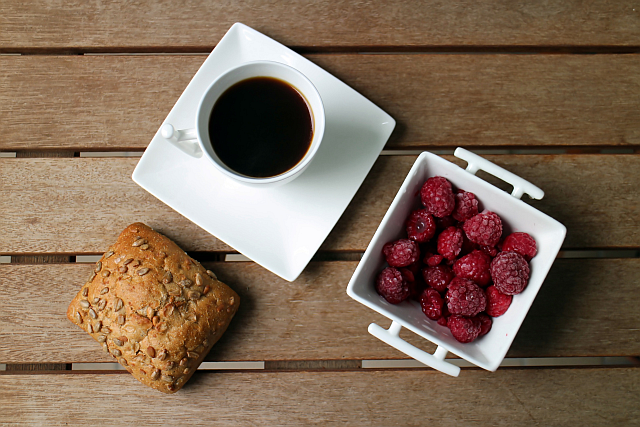 Morgenmad-kaffe