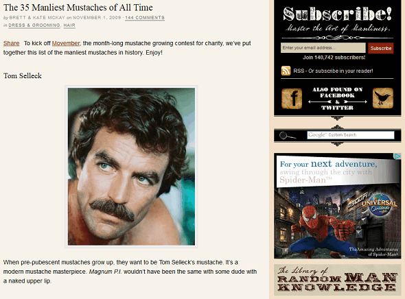 Fejr Movember & storslåethed af bart med disse webressourcer de mindste bart