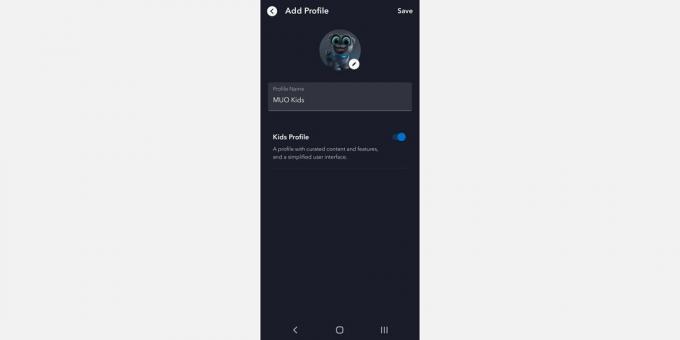 Disney Plus børneprofil mobil