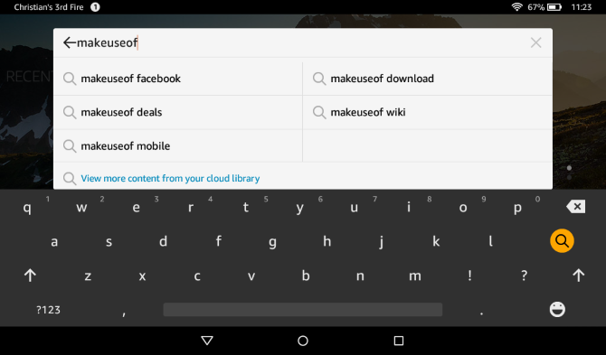 Din uofficielle Amazon Fire Tablet Manual manuel muo android amazonfireguide keyboard search