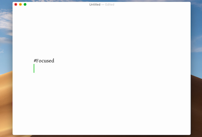 Fokuseret, en distraktionsfri skriveapp til Mac