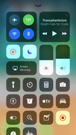 iOS 11 Control Center AirPlay-genvej