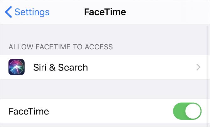 FaceTime-indstillinger på iPhone