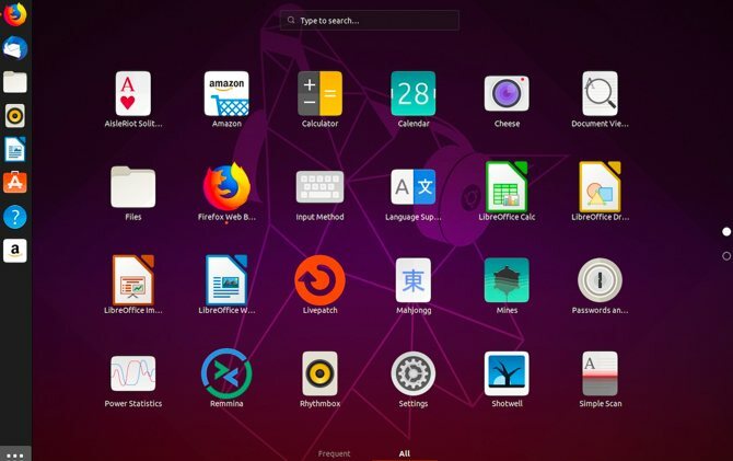 Ubuntu desktop interface