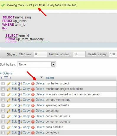 Wordpress-database forespørgselseksempel