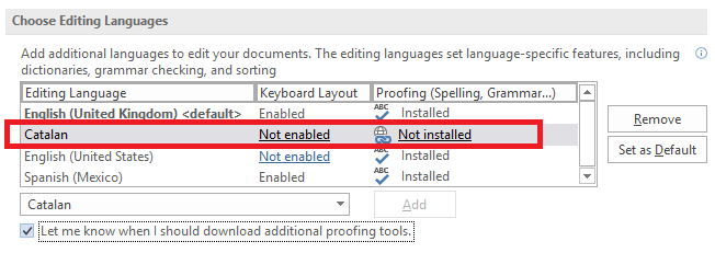 Sådan stave og grammatik tjekkes i Microsoft Word ms ordordbog nyt sprog