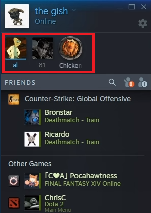 steam chat favoritter