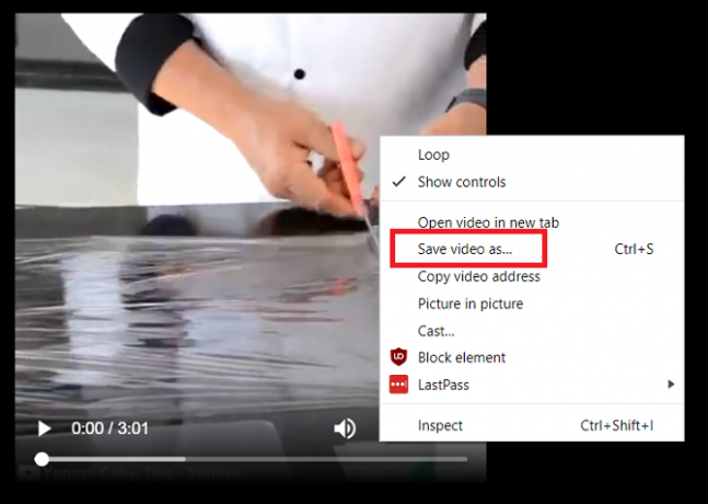 facebook gemme video som menu