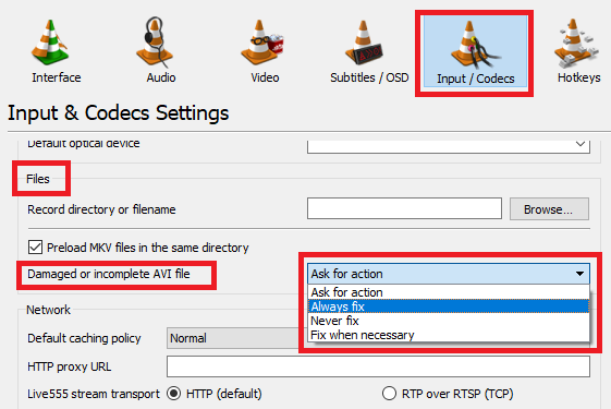 Sådan repareres ødelagte AVI-filer, der ikke kan afspilles vlc fix avi-værktøjer