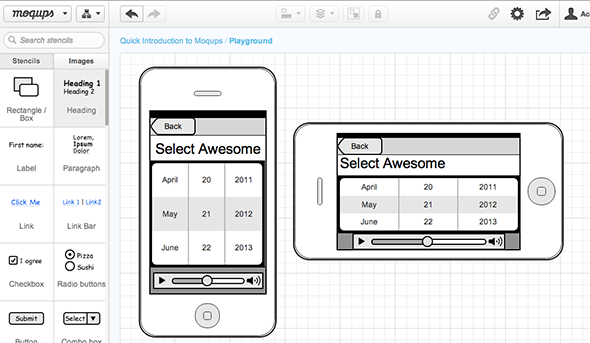 oprette ios-mockups