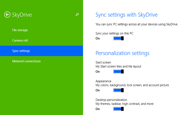 SkyDrive-PC Settings-Sync