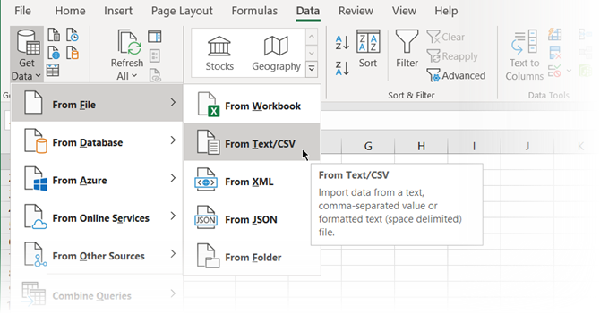 Start guiden Tekstdata manuelt