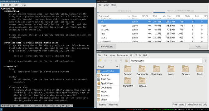 windows manager som desktopmiljø Linux