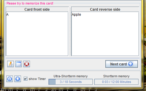 Pauker - En brugervenlig freeware Java Flash Card-program timere