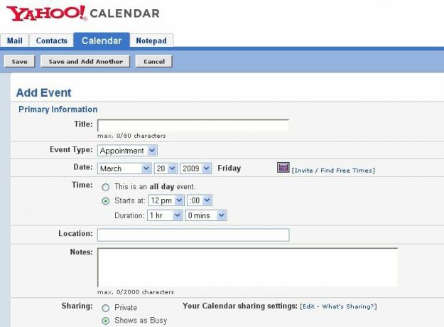 Organiser dit liv med Yahoo Calendar-tilføjelsesbegivenhed