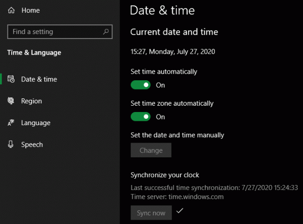 Windows 10 automatisk ur