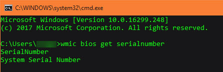 windows system detaljer - serienummer