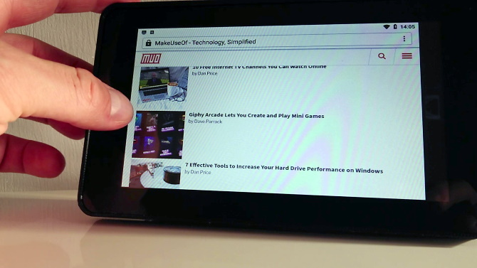 Raspberry Pi tablet kører Android