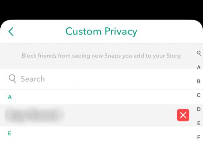 Sådan blokeres en person på Snapchat brugerdefineret privatliv