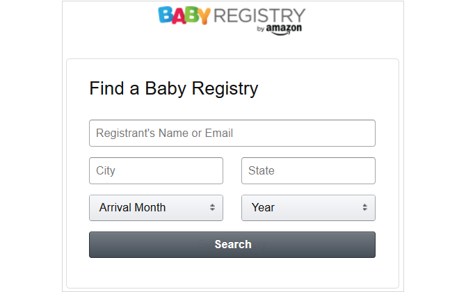 amazon baby register søgning