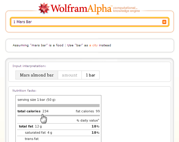 10 søgeord for at sætte Wolfram Alpha til god brug hver dag Wolfram Food1