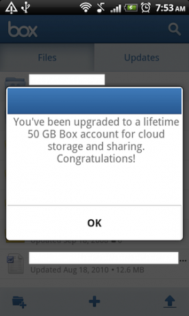 Box.net tilbyder 50 GB levetidsopgradering til alle Android-brugere [Opdater] Box netto Android-opgradering