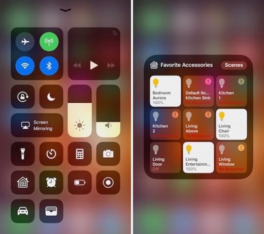 iOS 11 Control Center Hjem Widget