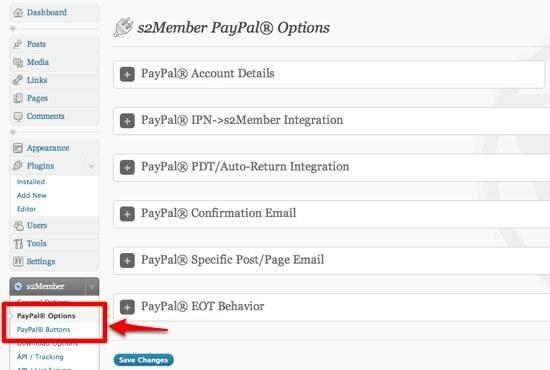 Sådan opretter du et websted, der kun er medlemskab, ved hjælp af WordPress 07 s2Member PayPal-indstillinger