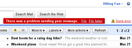 Gmail introducerer baggrundsafsendelses- og lange etiketnavne [Nyheder] Send-fejl
