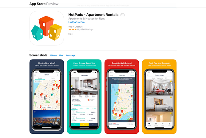 HotPads-app iOS