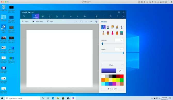 WIndows Paint 3D kører på en Mac