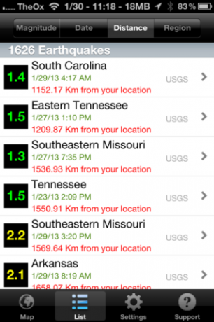 Quake Spotter - En brugervenlig måde at spore jordskælv på [iOS, gratis betalte apps] QuakeSpotter04