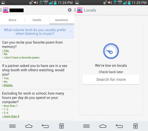 OKCupid spørgsmål