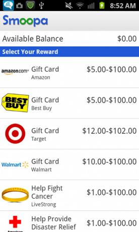 Få betalt for at handle smartere med Smoopa [Android 1.6+ og iOS] smoopa-belønninger