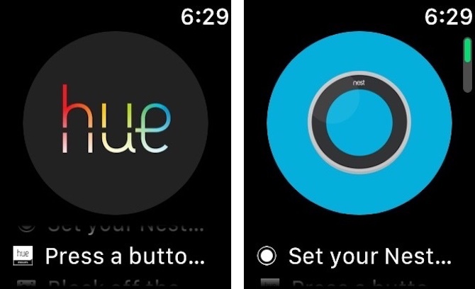 Hue og Nest Smart Watch-apps