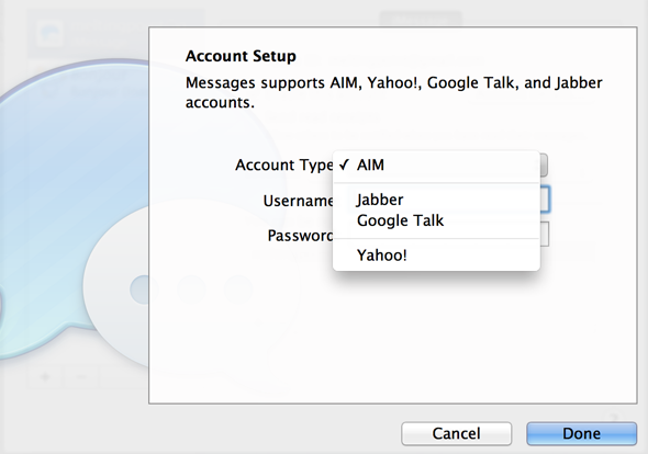 Bye Bye iChat: Kom godt i gang med den nye OS X Messages-app [Mountain Lion] tilføj konti