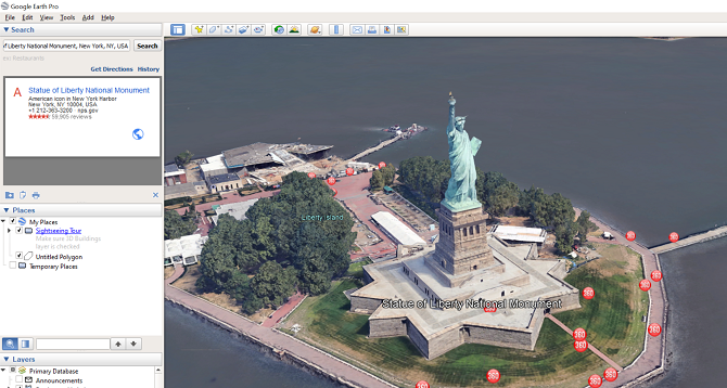 vippet bygning visning google earth pro